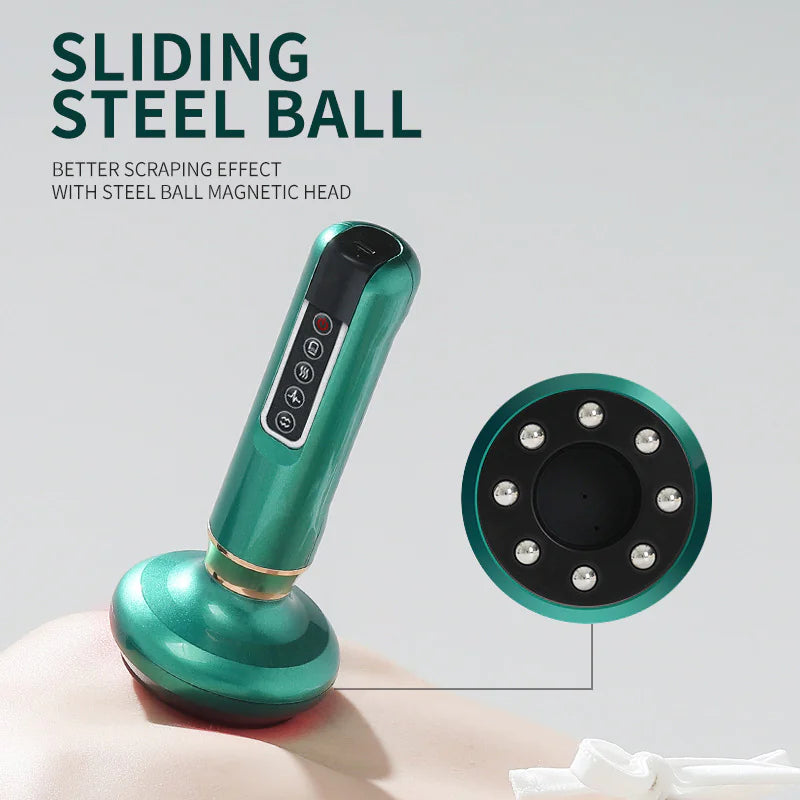 Sliding steel ball cellulite remover massager for better scraping effect with magnetic head